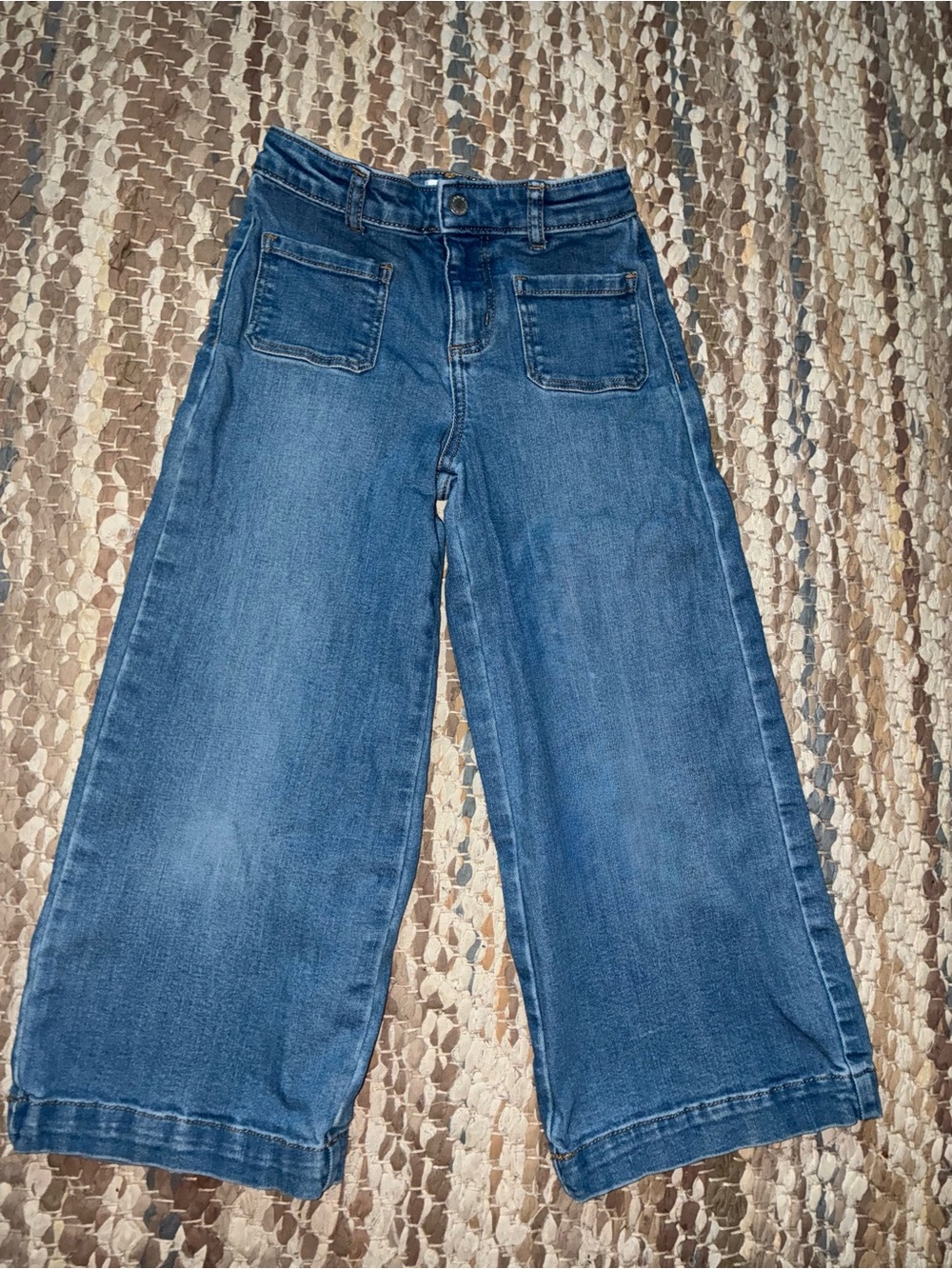 Janie and Jack Medium Blue Wide-Leg Kids Jeans